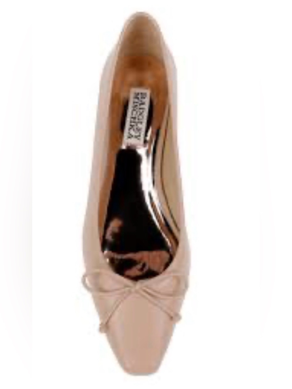 Badgley Mischka Blush Pink Pointed Toe Ballet Flat with Bow